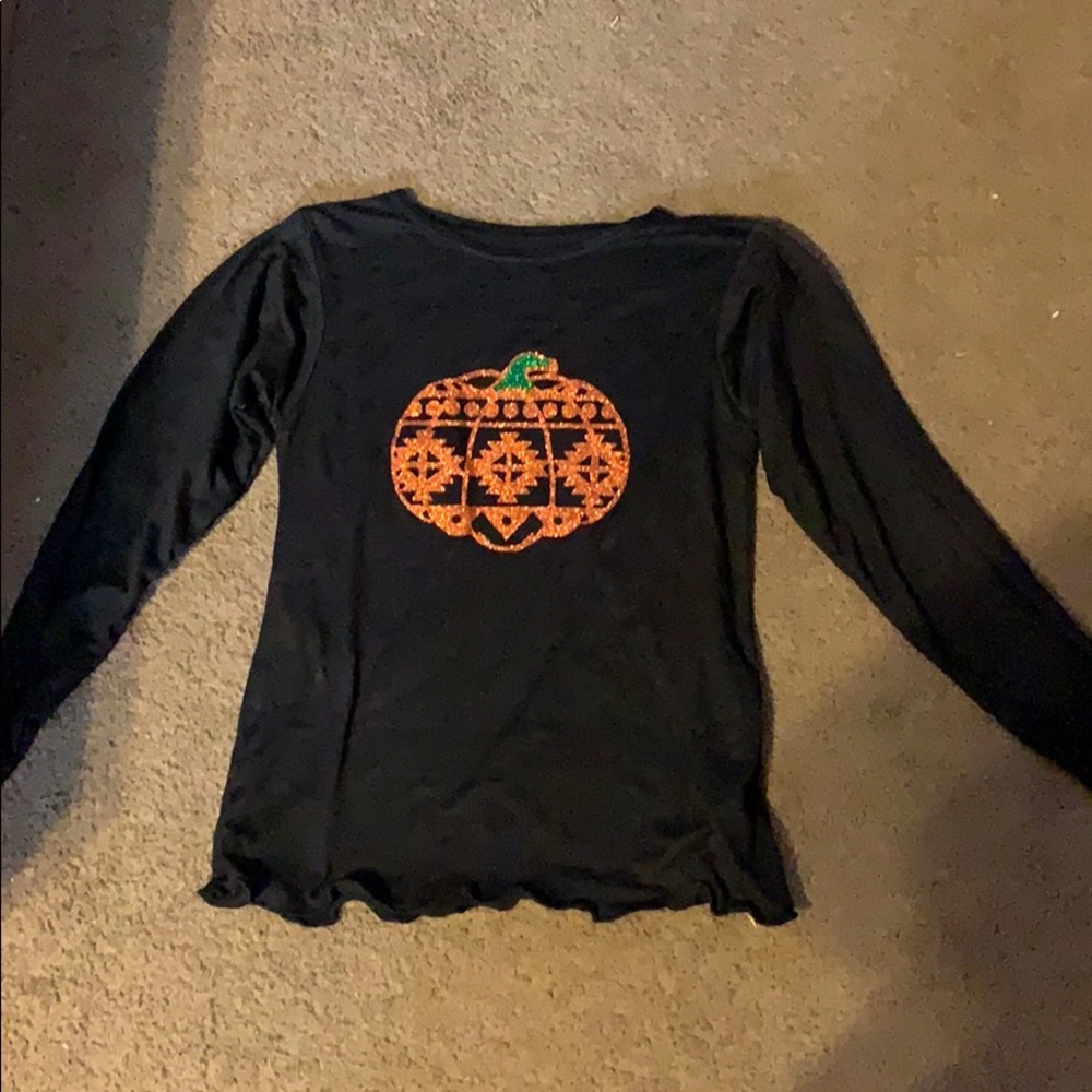 Girls pumpkin shirt